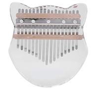 Kalimba 17-Key Acrylic and Wood Thumb Pianos with User Manual Tuning Hammer Good Gift for Kids Beginners (Transparent, Black)(Transparent) Keyboard Instrument Musical Instrument
