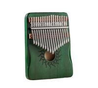 Kalimba 17 Key Kalimba 17keys Instrument All Wood Maple Kalimba 17 Keys With Sound Holes For Beginners(Green)