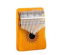 Kalimba 17 Key Kalimba 21 Keys All-wood Maple 17 Keys Kalimba With Sound Holes Suitable For Beginners(17Yellow)