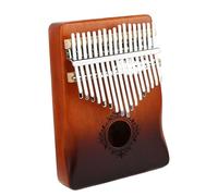 Kalimba 17 Key Kalimba Fingerstyle Piano-Graduated Color Design Vintage Style With Guide Tuning Hammers