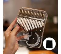 Kalimba 17 Key Portable with Bag, Cleaning Cloth Thumb Piano Adults, Beginners Crystal Finger Piano Metal Piano Keys Music Enlightenment(17 KEYS_GREEN)