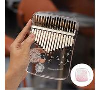 Kalimba 17 Key Portable with Bag, Cleaning Cloth Thumb Piano Adults, Beginners Crystal Finger Piano Metal Piano Keys Music Enlightenment(17 KEYS_G)