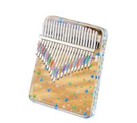 Kalimba 17 Key Thumb Piano Kalimba Portable Transparent Acrylic Finger Piano With Hammer Musical Instrument(A21)