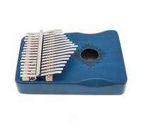 Kalimba 17 Keys Kalimba Thumb Piano Mahogany With Hand Guard Blue/Wood/Retro Color Instrument(A)