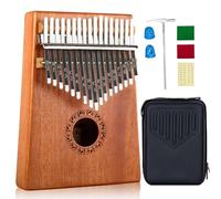 Kalimba 17 Keys Thumb Piano with Protective Case,Learning Book,Tune Hammer, Portable Mbira Sanza African Wood Finger Piano, Gift for Kids Adult Beginners Professional