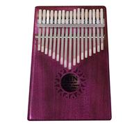 Kalimba 17-Tone Carimba Acacia Wood Rose Red Thumb Piano + Shockproof Kalimba Box Set