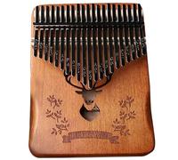 Kalimba 21 Key Wooden Kalimba Thumb Piano Tuned Handheld Finger Thumb Piano with Carving Portable for Kids, Adults, Beginners, Deer Finger
