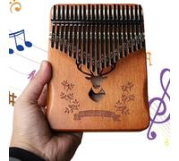 Kalimba 21 Key Wooden Kalimba Thumb Piano Tuned Handheld Finger Thumb Piano with Carving Portable for Kids, Adults, Beginners, Deer