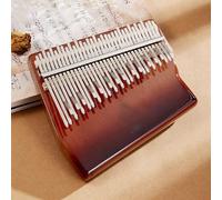 Kalimba 34 Keys Wood Portable Comfortable Grip, Thumb Piano Beginners Music Lovers Finger Piano with Sheet Music Tune Hammers, Music Guide(Brown B)