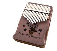 Kalimba Instrument 17 Keys Solid Acacia Wood Kalimba Thumb Piano Tuning Hammer Portable Musical Instrument Accessories Colors(5)