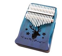 Kalimba Instrument 17 Keys Solid Acacia Wood Kalimba Thumb Piano Tuning Hammer Portable Musical Instrument Accessories Colors(7)