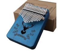 Kalimba Kalimba 17 Keys Thumb Piano Wood Mahogany Mbira Body With Kalimba Bag Creative Music Box Finger Piano(Style 2)