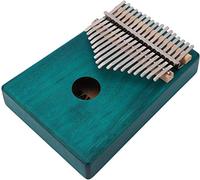 kalimba Marimba Portable 17 Keys Thumb Piano African Wood Finger Piano Easy To Learn Musical Instrument Gifts Design For Kids Adult Beginners Let The Beautiful Melody Make Life More Blue