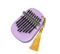 Kalimba Mini Finger Piano Wooden Kalimba 8 Note Delicate Easy To Learn Keyboard Instrument In Brown And Purple(Purple)