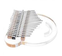 Kalimba Musical Instrument 17 Keys Transparent Bear Face Thumb Piano Kalimba With Tuning Hammers Acrylic(Transparent)