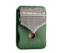 Kalimba Musical Instruments Kalimba 17/21 Key Kalimba Finger Piano Solid Maple Wood Kalimba Thumb Piano Keyboard Musical Instrument For Beginner(Green 21)