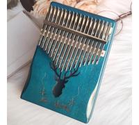 Kalimba This Hand Tuned 17 Key Kalimba Set Is Available In A Portable Instrument.(Reindeer blue)