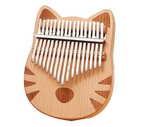 Kalimba Thumb Piano 17 Key Kalimba Thumb Piano Beech Wood Finger Piano Marib Musical Instrument for Beginners Kids for Kids Adult Beginners(Cat)