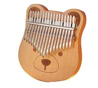 Kalimba Thumb Piano 17 Key Kalimba Thumb Piano Beech Wood Finger Piano Marib Musical Instrument for Beginners Kids for Kids Adult Beginners(Bear)
