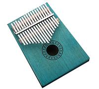 Kalimba Thumb Piano 17 Key Kalimba Thumb Piano Mahogany Musical Instrument with Study Instruction and Tune Hammer for Kids Adult Beginners(Blue)