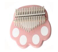 kalimba Thumb Piano 17 Key, Pink Cat Claw Finger Piano for beginner,Portable Musical Instruments Gift