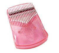 Kalimba Thumb Piano 17 Key Thumb Piano Clear Crystal Kalimba Thumb Piano Instrument for Beginner and Children for Kids Adult Beginners(Pink)