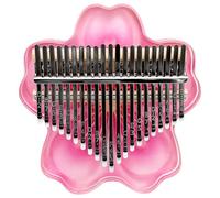 Kalimba thumb piano 17 keys, 21 Keys Finger Harp, Musical Instruments Christmas Gift, Transparent Acrylic Finger Piano with EVA Waterproof Hard Case for Kid Adult Beginners,pink 21 keys