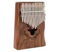Kalimba Thumb Piano, 17 Keys Finger Piano with Instruction, Carrying Bag, Tune Hammer, Musical Instruments Birthday Gifts for Kid Adult Beginners Professional, Brown