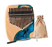 Kalimba Thumb Piano 17 Keys: Portable Finger Piano with Study Instruction Tuning Hammer - Hand Piano Musical Instrument Gifts for Beginners Kids Adults Birthday Christmas