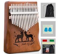 Kalimba Thumb Piano 17 Keys,Portable Mbira Finger Piano Beginners C Key with Music Book, Tuning Hammer, Storage bag, Christmas Gifts for Adults,Kids,Teenagers,Music Lovers