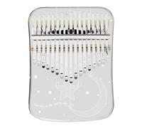 Kalimba Thumb Piano 17 Tone Acrylic Kalimba Creative Design Finger Piano Portable(Black)