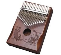 Kalimba Thumb Piano 21Keys Kit Professional Tuned Calimba Portable 17Keys Finger Piano Kit Birthday Festival Gifts For Kids Adults Music Lovers Beginner (Loong Phoenix Coffee Color, 17 Keys)