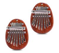Kalimba Thumb Piano, 8 Key Exquisite Finger Thumb Piano, Mini Thumb Piano, Kalimba 8 Key Exquisite for People of All Ages and Music Lovers (A-2PCS)