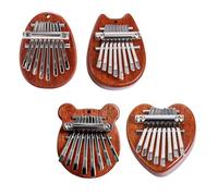 Kalimba Thumb Piano, 8 Key Exquisite Finger Thumb Piano, Mini Thumb Piano, Kalimba 8 Key Exquisite for People of All Ages and Music Lovers (Mix-A-4PCS)