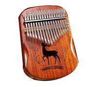 Kalimba Thumb Piano Beginners 17 Key Kalimba Thumb Piano Deer Gradient Color Mahogany Musical Instrument for Kids Adult Beginners(Light Brown)