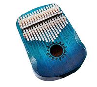 Kalimba Thumb Piano Beginners Kids 17 Key Kalimba Thumb Piano Sun God Mahogany Musical Instrument for Music Lover(Blue)