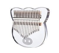 Kalimba Thumb Piano Clear Acrylic Kalimba 17 Key Finger Piano Marib with Sheet Music, Carry bag and Tuning Hammer for Kids Adult Beginners(Pig)