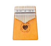 Kalimba Thumb Piano Full Veneer Solid Wood 17 Keys Professional Thumb Piano Spruce Wood Kalimba 17 Key Finger Piano Portable Instrument(With Case 17 Yellow)