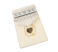 Kalimba Thumb Piano Full Veneer Solid Wood 17 Keys Professional Thumb Piano Spruce Wood Kalimba 17 Key Finger Piano Portable Instrument(17 White)