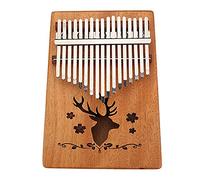 Kalimba Thumb Piano Kalimba 17 Key Thumb Piano Reindeer Mahogany with Study Instruction and Tune Hammer for Kids Adult Beginners(Natural)