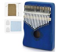 Kalimba Thumb Piano Kalimba thumb piano 17 key finger combination wooden instrument music lover portable(Flower Blue)