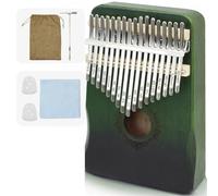 Kalimba Thumb Piano Kalimba thumb piano 17 key finger combination wooden instrument music lover portable(Flower Green)