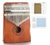 Kalimba Thumb Piano Kalimba thumb piano 17 key finger combination wooden instrument music lover portable(Flower Brown)
