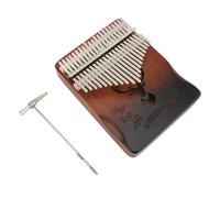 Kalimba Thumb Piano Mbira 21 Keys Handmade Mahogany Metal Instrument with Engraved Notes for Beginners Adults Kids Professionals (Type 2 Gradient)