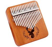 Kalimba Thumb Piano Mini Thumb Piano Mahogany Wood 17 Key Kalimba Thumb Piano Instrument for Beginner And Children for Kids Adult Beginners(Natural)