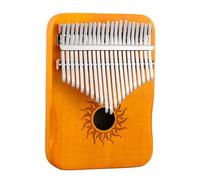 Kalimba Thumb Piano - Sun Series, Hollow Box Design, 17/21 Keys White Maple Wood Finger Piano Keyboard, Ideal for Beginner Children Adults(Yellow,21Key)