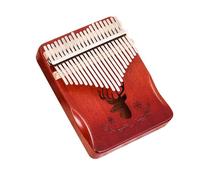 Kalimba Thumb Piano Wooden Thumb Piano Portable 17/21 Tone Beginner for Kids Adult Beginners(Brown,17 note)