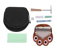 Kalimba Wooden Cat Claw Thumb Piano 17 Key Finger Musical Instrument with Tuning Hammer Storage Bag Silicone Pad Stickers and User Manual for Beginners Kids Birthday Christmas