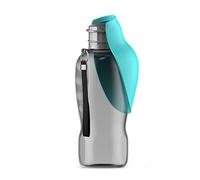 Kalimdor Dog Water Bottle, Leak Proof Portable Puppy Water Dispenser with Drinking Feeder for Pets Outdoor Walking, Hiking, Travel, Food Grade Plastic (27oz Blue)