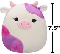 KALINA THE WHITE COW W/PINK TYE-DYE ORIGINAL SQUISHMALLOW PLUSH CUDDLEY 7"